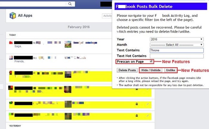 Cara Menghapus Semua Status Facebook