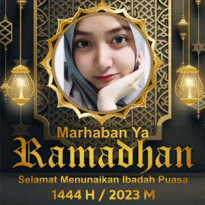 Graphic Design Vector Twibbon Ramadhan